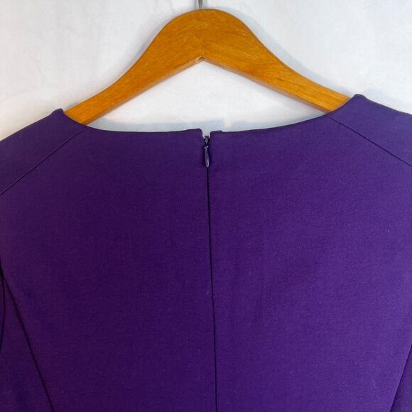 Lands End Ponte Sheath Dress Bodycon Dressy Office Career Work Purple Size 8 - Picture 8 of 12